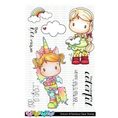 C.C. Designs Clear Stamps - Unicorn & Rainbow